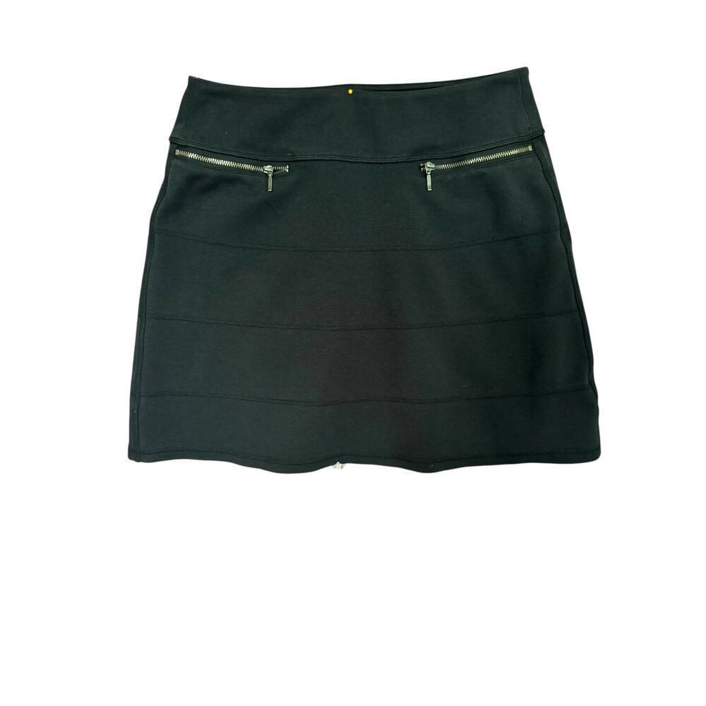 Athleta Black Zip Pocket Stretch Mini Skirt -‎ Size Small